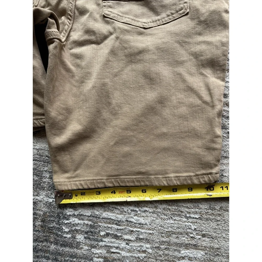 DEVIL-DOG Dungarees Men's Khaki Chino Shorts Size 38 Flat Front Stretch Cotton